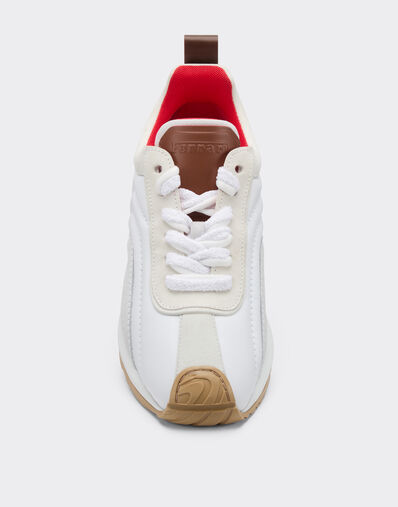 Ferrari Leather and suede running sneakers Optical White 50378f