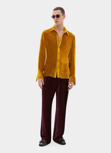 Shiny corduroy shirt Ferrari Shiny corduroy shirt Gold 22620f