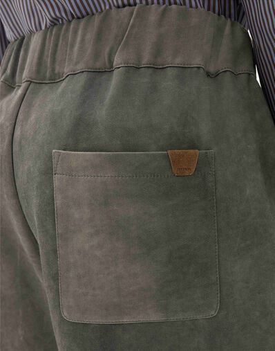 Ferrari 水洗效果 Cady 短裤 Olive green CWMTR0038WVI0005f