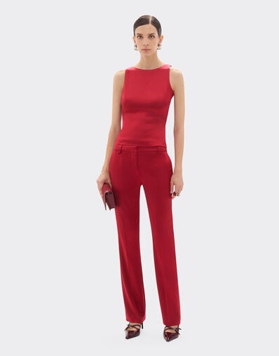 Ferrari Stretch satin top Maison Red 49932f