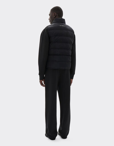  Quilted nylon vest with Ferrari Scudetto Nero SWMVT0001WNY0003f