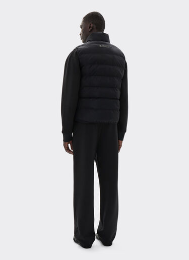  Quilted nylon vest with Ferrari Scudetto Nero SWMVT0001WNY0003f