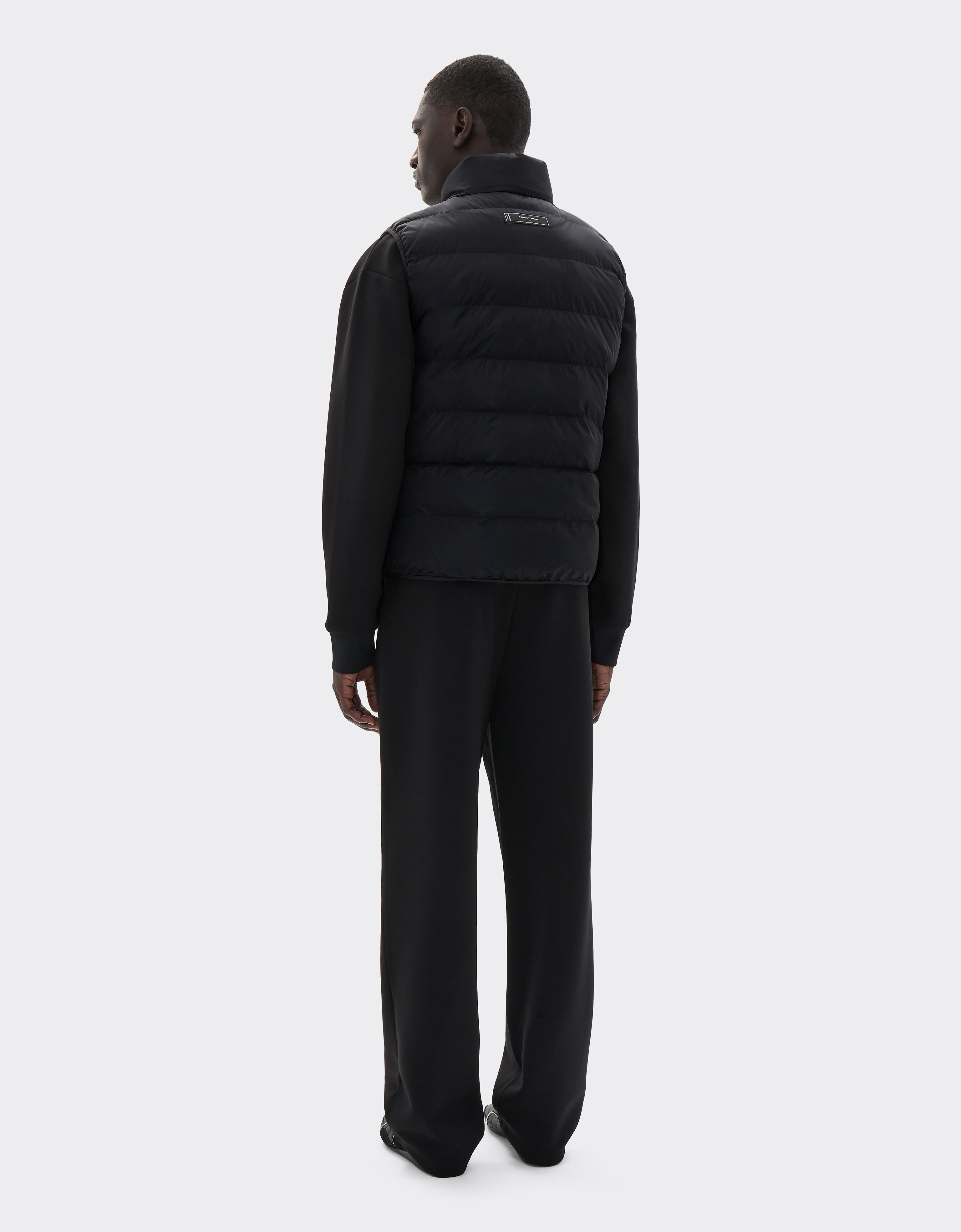  Quilted nylon vest with Ferrari Scudetto Nero SWMVT0001WNY0003f