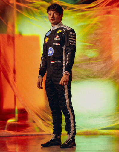 Ferrari Leclerc Replica Ferrari racing overalls for the 2026 Singapore Grand Prix Black LW0JU1093EXT0001f