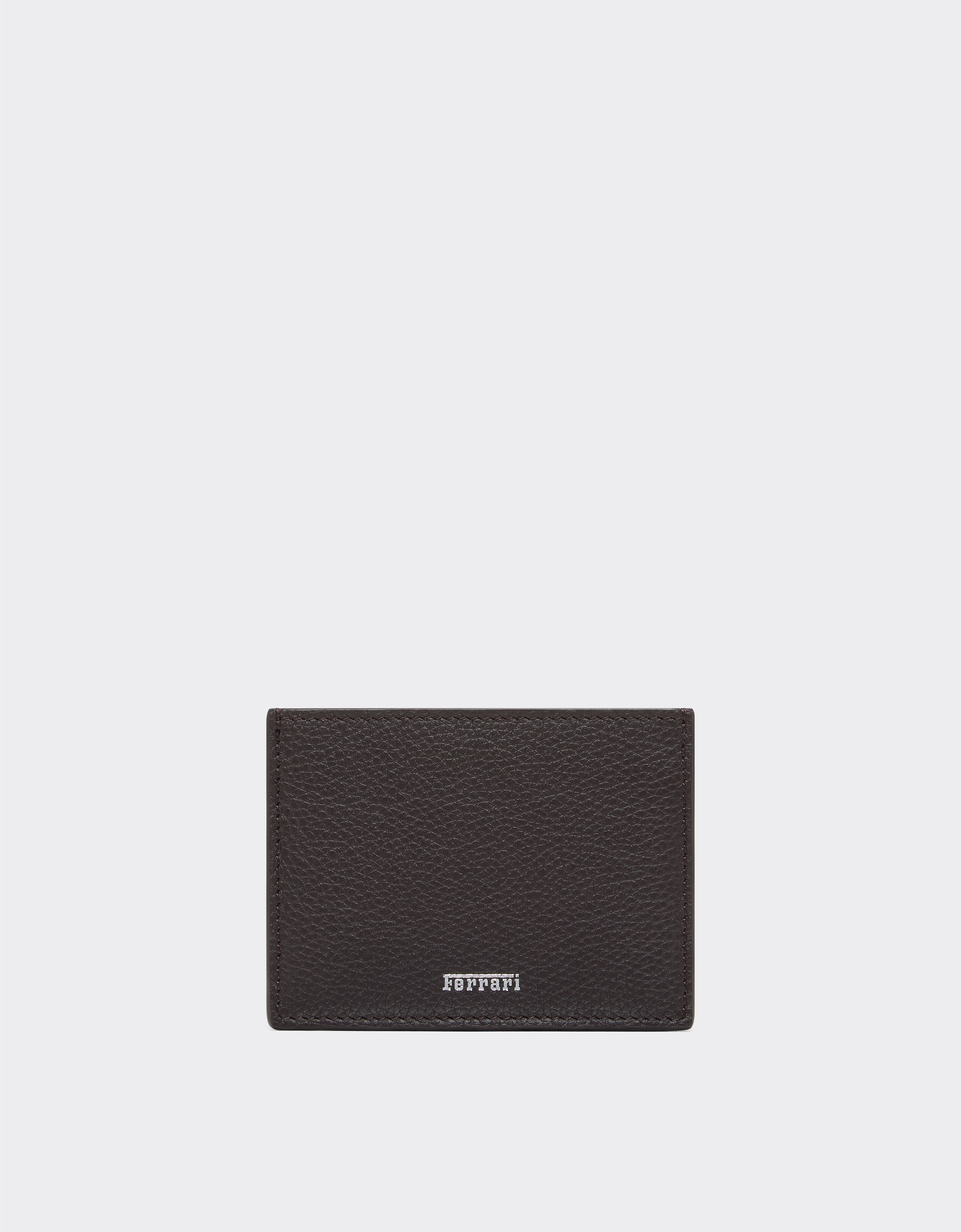 Leather card holder Ferrari Leather card holder Marrone Scuro 50625f
