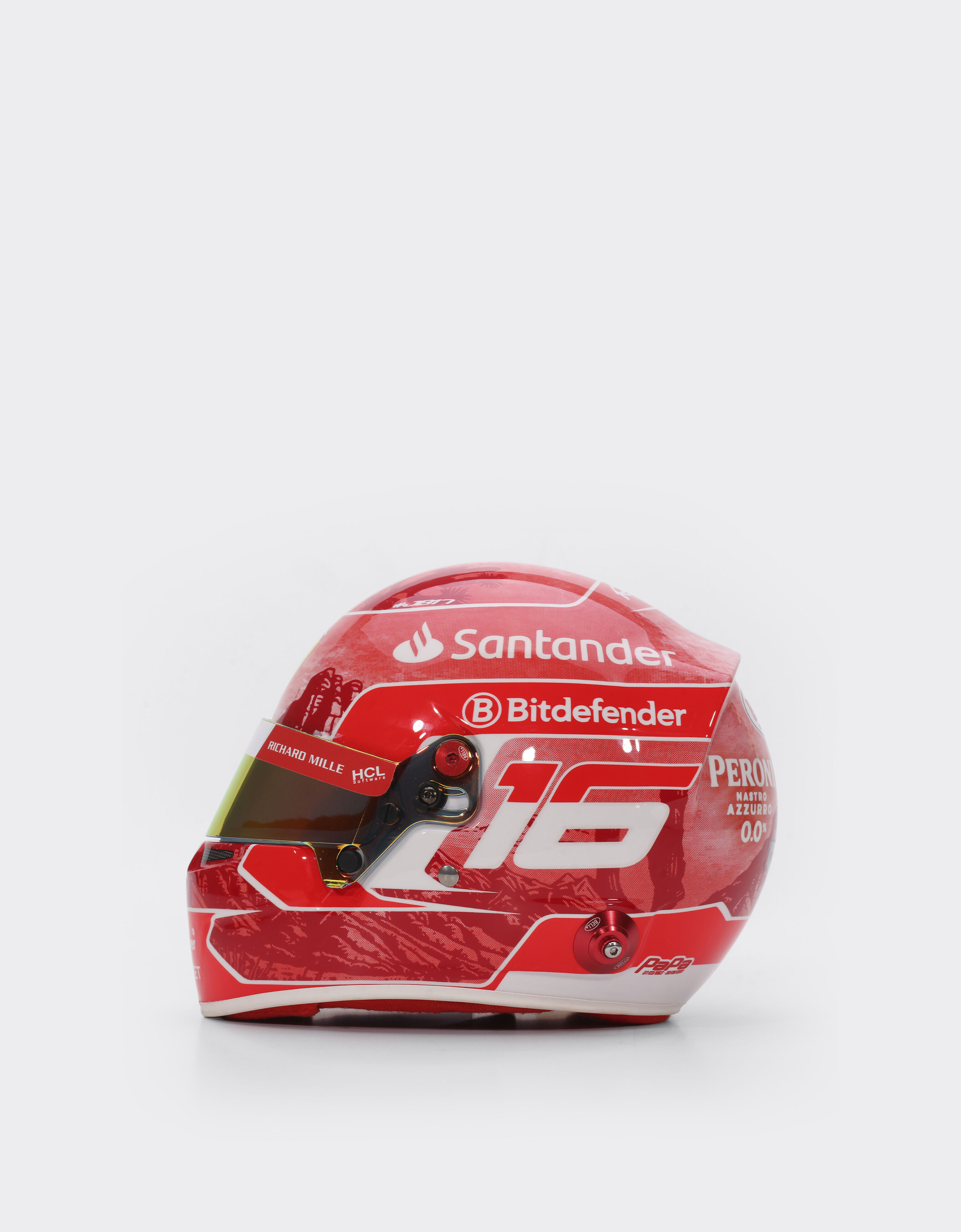 Ferrari 1:2比例 Charles Leclerc 拉斯维加斯2024特别版迷你头盔 多色 F1611f