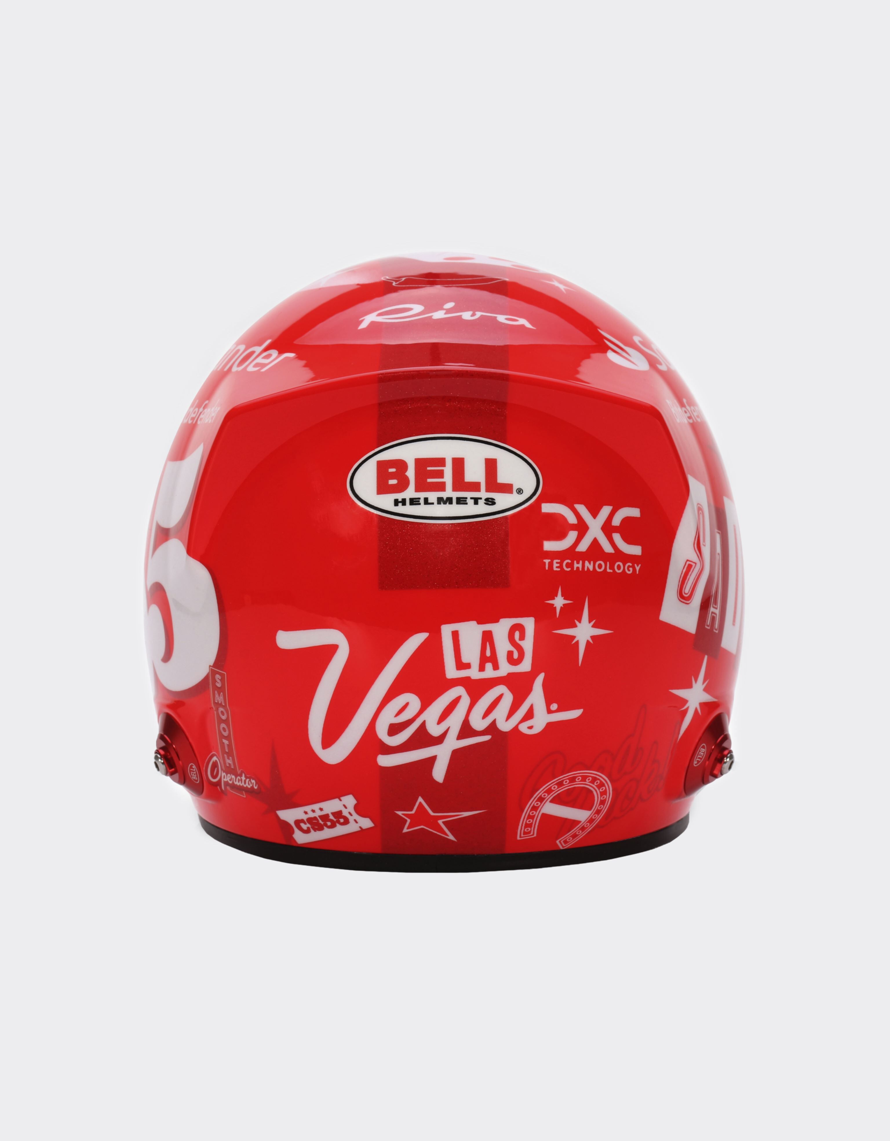 Ferrari 1:2 2023 Carlos Sainz 迷你头盔 - 拉斯维加斯特别版 红色 F0904f