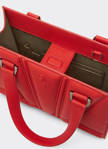 Ferrari 法拉利 GT Bag 纹理皮革迷你托特包 Rosso Dino 红色 20333f