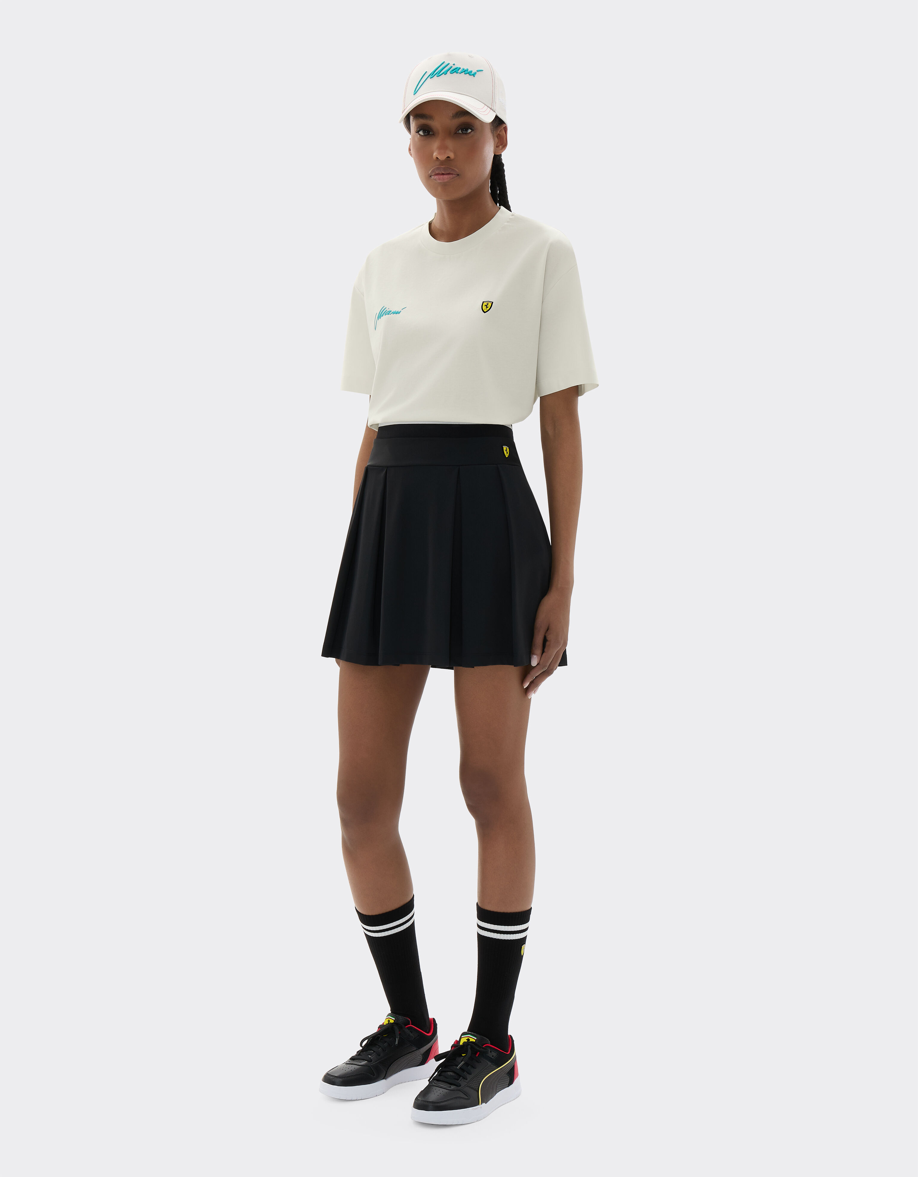 Ferrari Scuderia Ferrari Miami 2026 T-shirt Avorio SJNTH0010JCO0039f