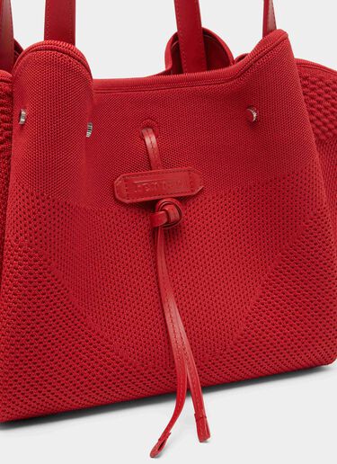 Ferrari 针织与皮革托特包 Rosso Magma CBWTO0002YA00006f