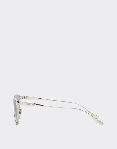 Ferrari Ferrari sunglasses in  silver-coloredmetal  with blue crystal lenses Silver LA0LAf