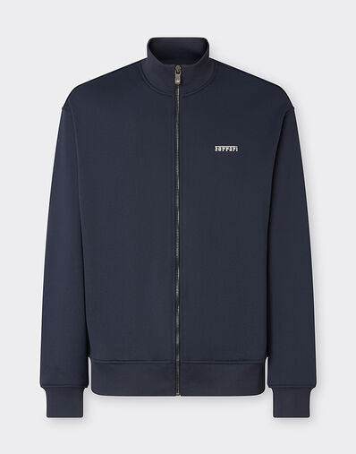 Ferrari 科技织物拉链毛衣 海军蓝 21192f