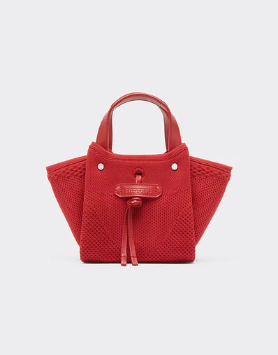 Ferrari 针织与皮革迷你托特包 Rosso Magma CBWTO0019YA00006f