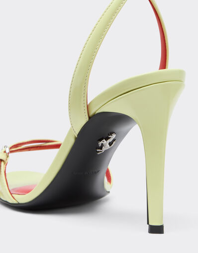 Ferrari Glossy leather sandals Iris Yellow 50374f