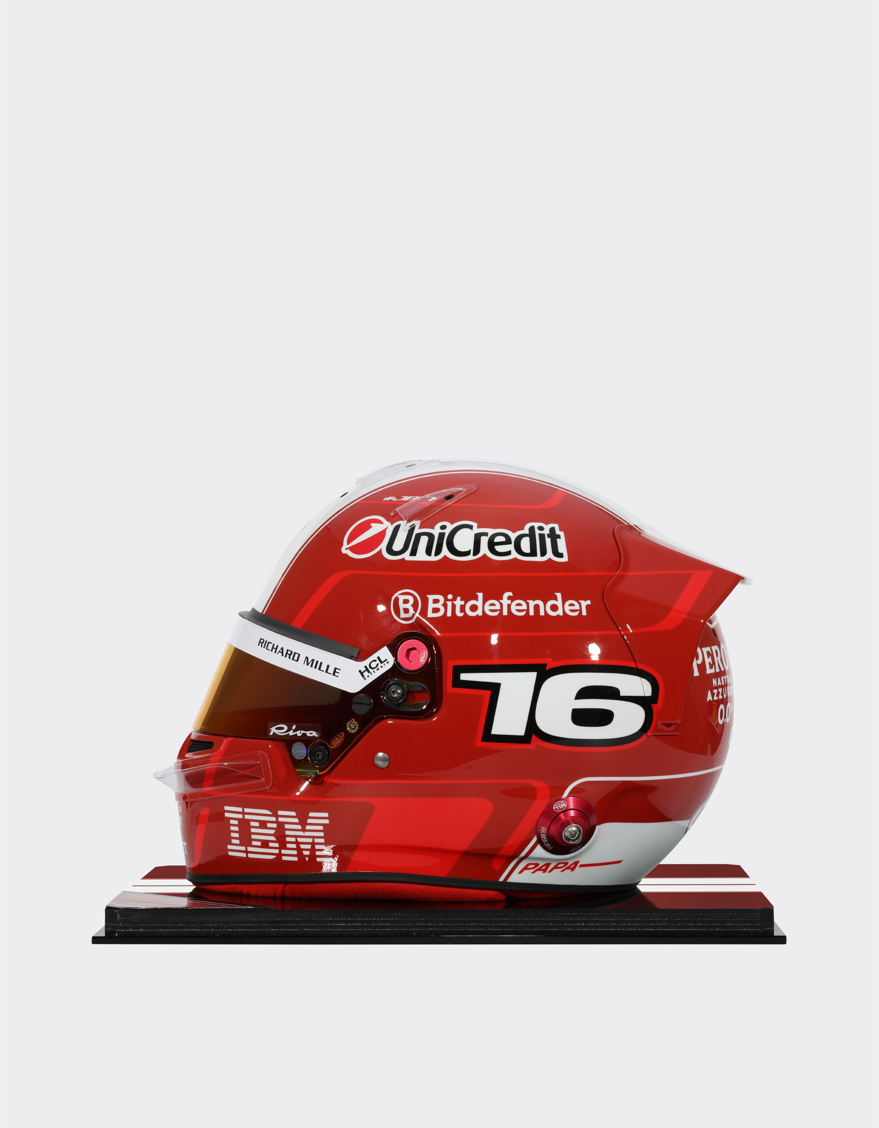 Ferrari 1:1比例 Charles Leclerc 伊莫拉2025特别版头盔 多色 LA07Hf