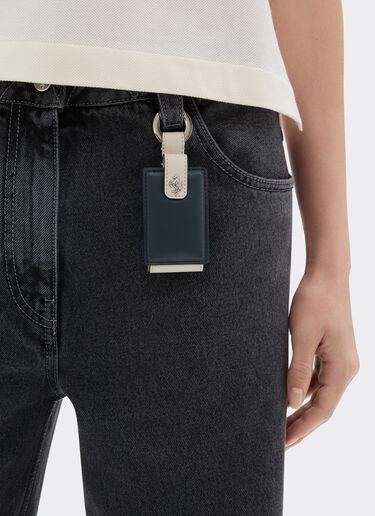 Leather keyring for Amuleto key Ferrari Leather keyring for Amuleto key Ultramarine 50409f