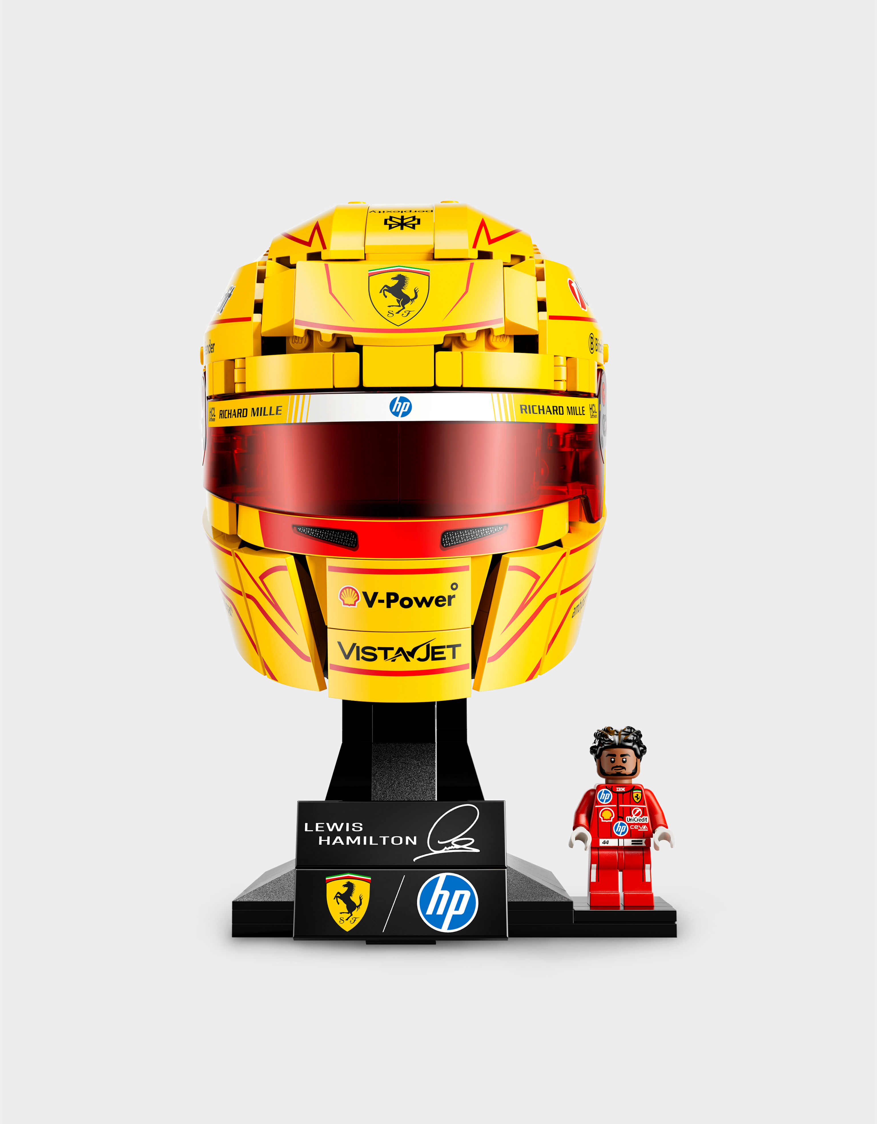 Ferrari LEGO® Editions Scuderia Ferrari HP Display Set – Lewis Hamilton Helmet and Minifigure Yellow LA0TY1229EXT0001f