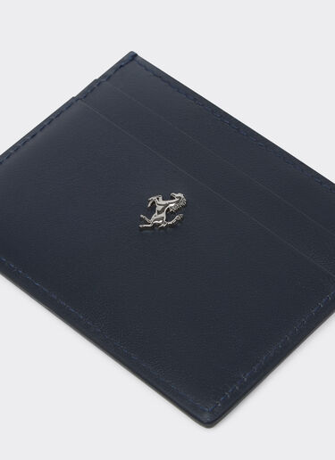 Ferrari 法拉利 GT 磨面皮革卡夹 Navy 21421f