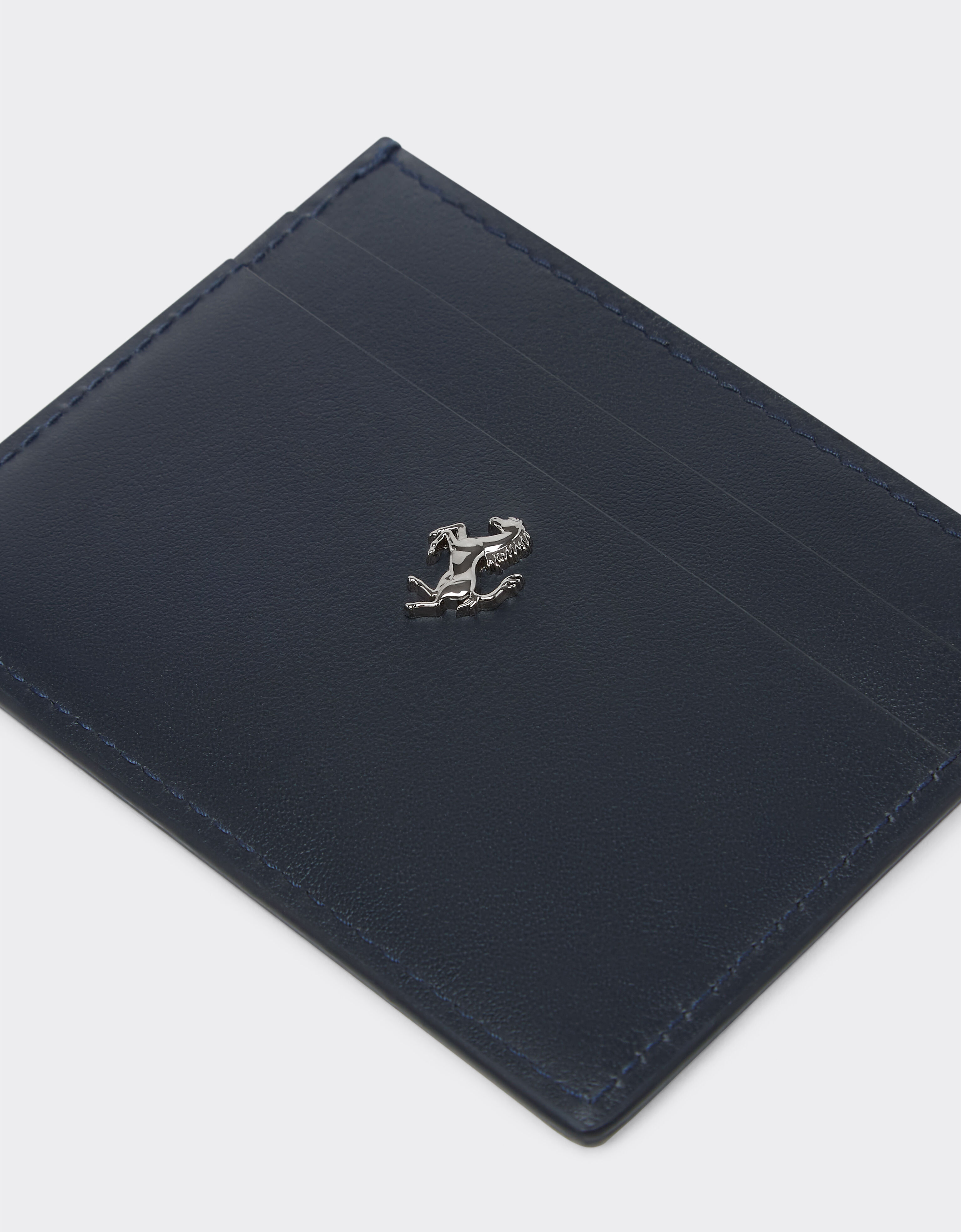 Ferrari 法拉利 GT 磨面皮革卡夹 Navy 21421f