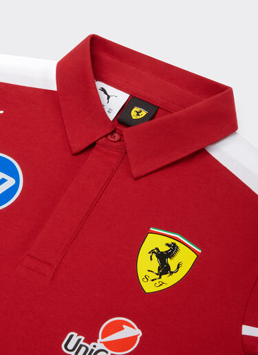 Ferrari Puma 与 Scuderia Ferrari HP 合作款2025车队青少年 Polo 衫 红色 LA024fK