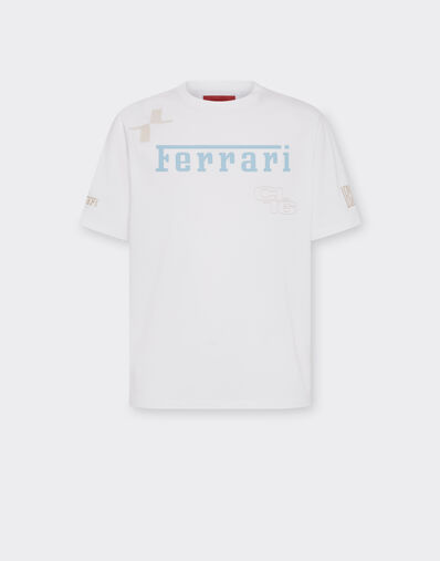 Ferrari 法拉利 x Charles Leclerc 法拉利徽标 T 恤 光学白 22293f