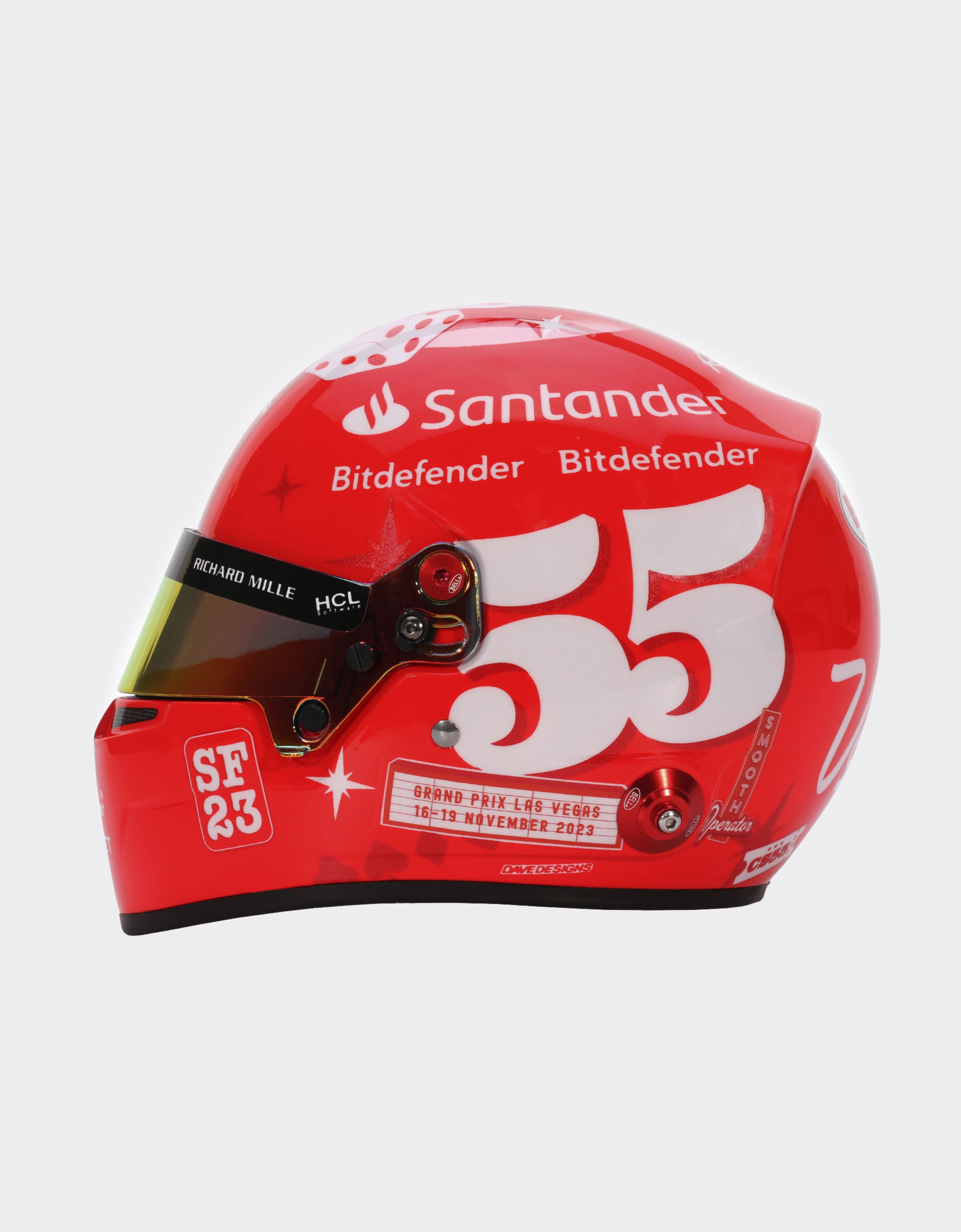Ferrari 1:2 2023 Carlos Sainz 迷你头盔 - 拉斯维加斯特别版 红色 F0904f