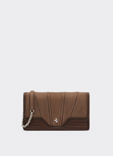 Ferrari GT wallet in shaded nubuck with chain shoulder strap Ferrari Ferrari GT wallet in shaded nubuck with chain shoulder strap Clay 50395f