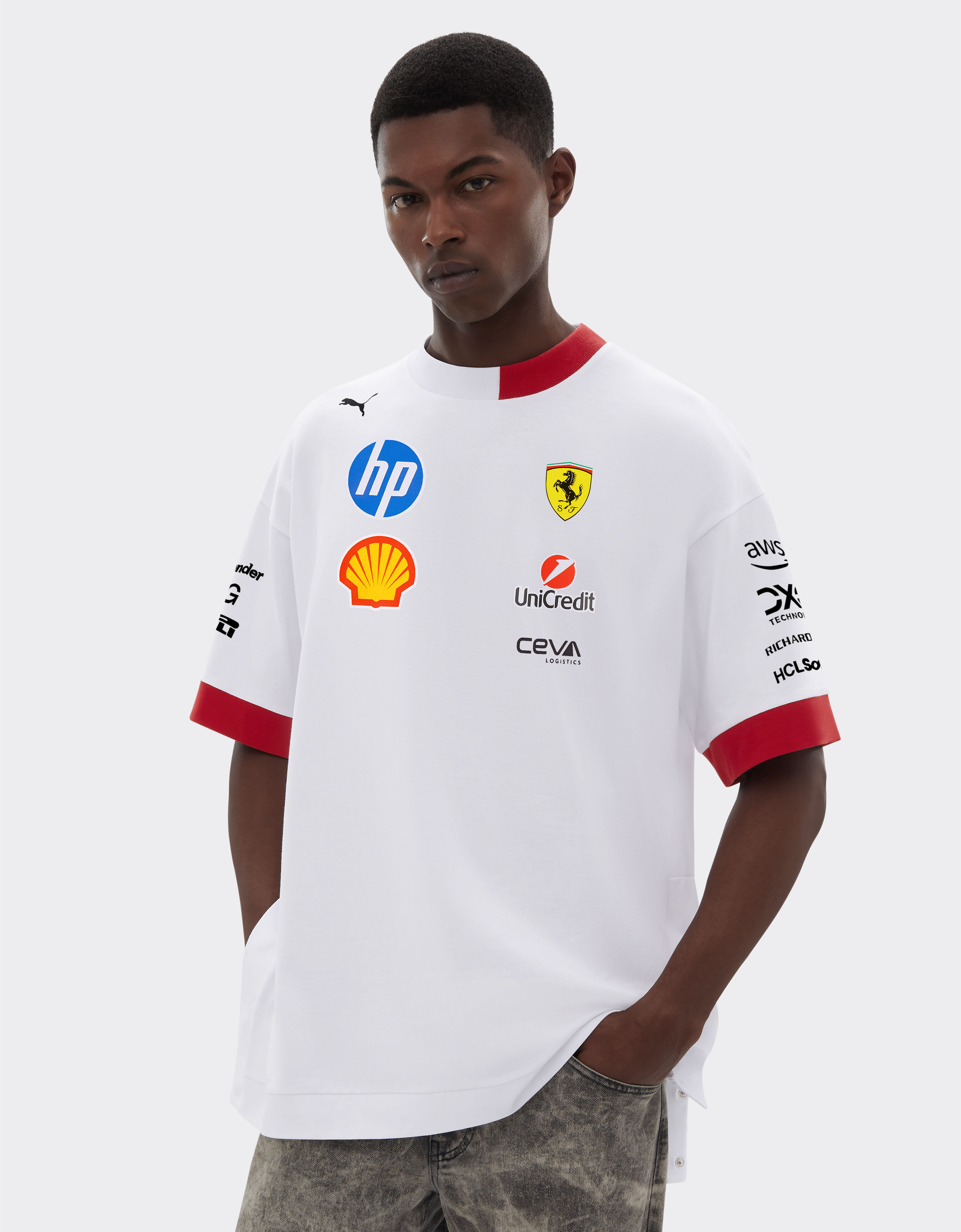 Ferrari Puma 与 Scuderia Ferrari HP 合作款迈阿密特别版 T 恤 光学白 LA055f