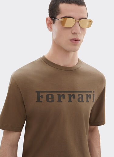 Ferrari Cotton T-shirt with Ferrari logo Mahogany 51037f