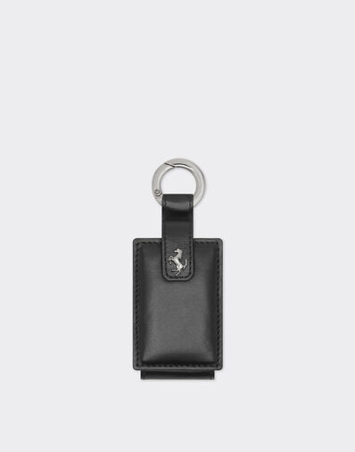 Ferrari Porte-clés en cuir pour amulette. Noir CPNKH0005YL00005f
