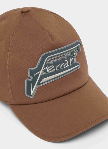 Baseball Cap with Applied Ferrari Logo Ferrari Baseball Cap with Applied Ferrari Logo Caffè CANCP0043WCO0004f