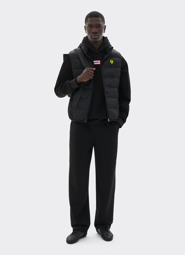 Quilted nylon vest with Ferrari Scudetto Nero SWMVT0001WNY0003f