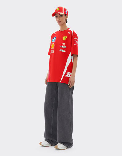 Ferrari Leclerc Replica Drivers Authentic 2026 Puma for Scuderia Ferrari HP T-shirt Red LA0H3f