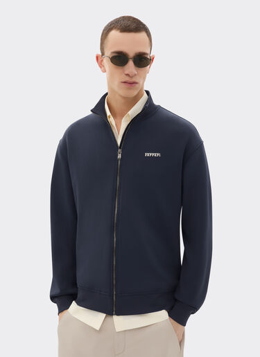 Ferrari 科技织物拉链毛衣 海军蓝 21192f