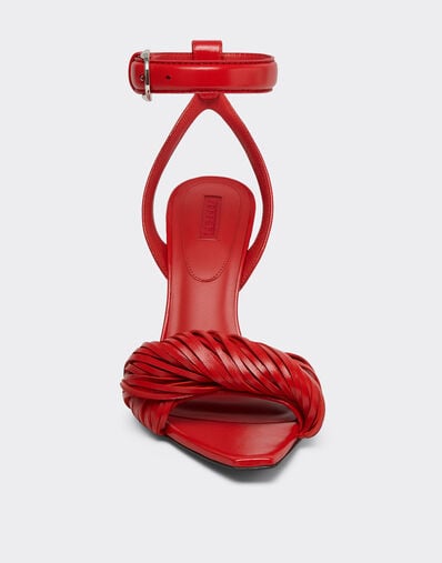 Ferrari 高跟纳帕皮凉鞋 Rosso Magma 51647f