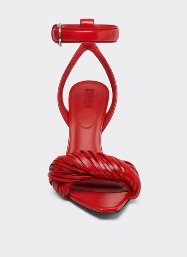 Ferrari 高跟纳帕皮凉鞋 Rosso Magma 51647f