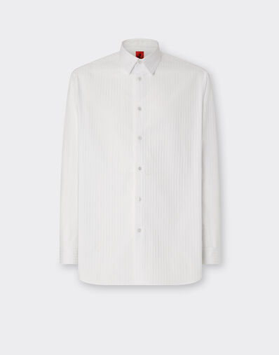 Ferrari Striped poplin shirt Optical White 21176f