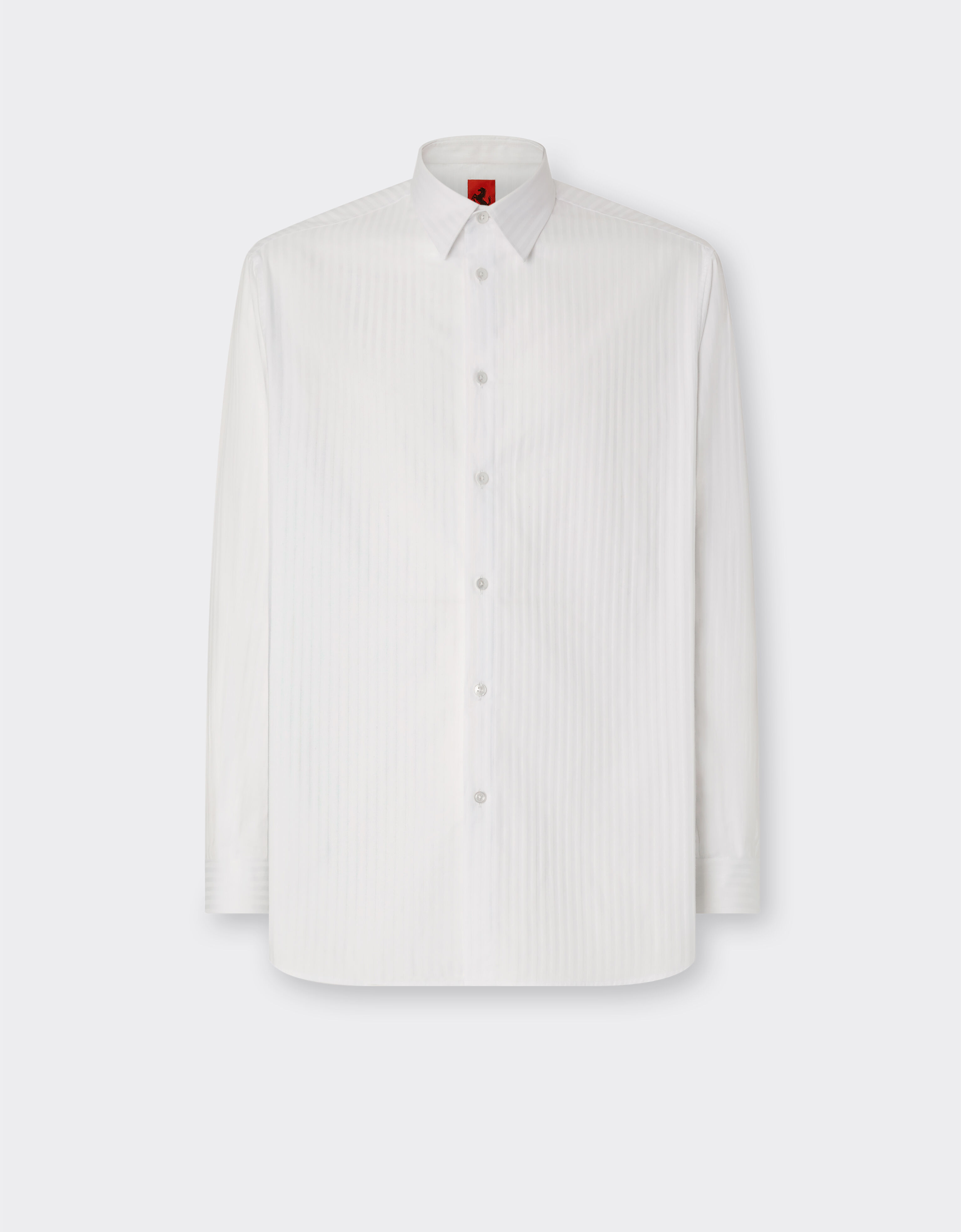 Ferrari Striped poplin shirt Optical White 21176f