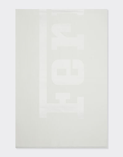 Ferrari Wool and silk scarf with Ferrari logo Optical White 22718f