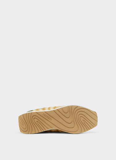 Ferrari 绒面革、纳帕皮革和尼龙训练鞋 Granite Green 50763f