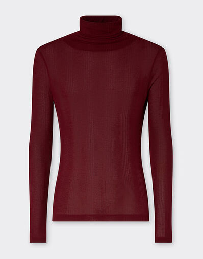 Ferrari é«˜é¢†å¹³çº¹é’ˆç»‡ä¸Šè¡£ 樱桃色 49888f