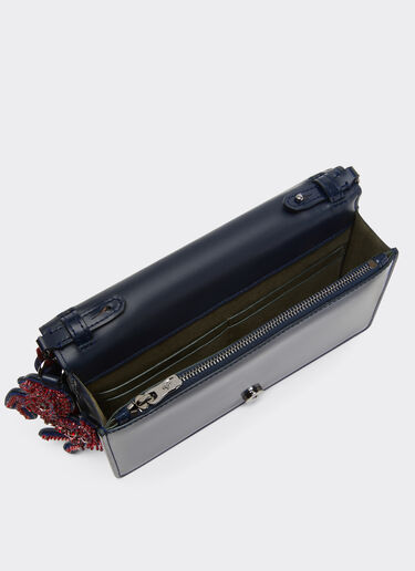 Ferrari 法拉利 GT 亮面皮革钱包 海军蓝 51202f