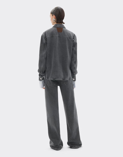 Ferrari Dark marbled denim jacket Granite Gray 49945f