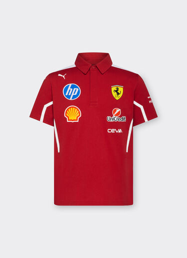 Ferrari Puma 与 Scuderia Ferrari HP 合作款2025车队青少年 Polo 衫 红色 LA024fK