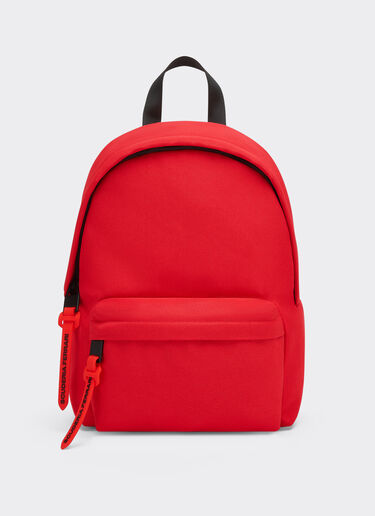 Ferrari Mini technical fabric backpack with Ferrari Scudetto Rosso SBNBP0003HMM0017f