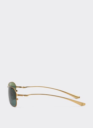 Ferrari Matte gold titanium sunglasses with dark green lenses Oro Satinato LY0SG1264EXT0001f