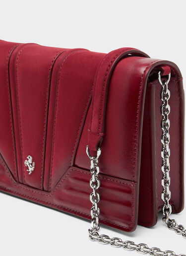 Ferrari GT wallet in shaded nubuck with chain shoulder strap Ferrari Ferrari GT wallet in shaded nubuck with chain shoulder strap Maison Red 50395f