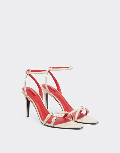 Ferrari Glossy leather sandals Powder Pink 50374f