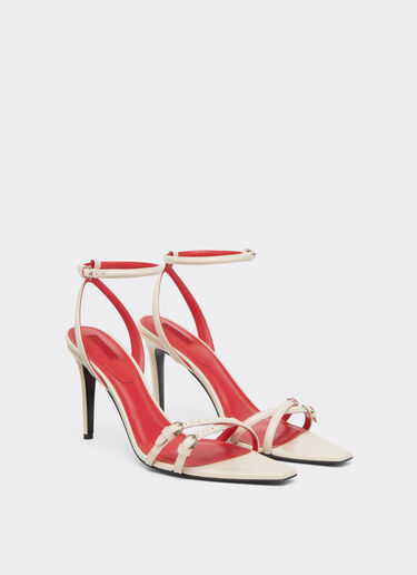 Ferrari Glossy leather sandals Powder Pink 50374f