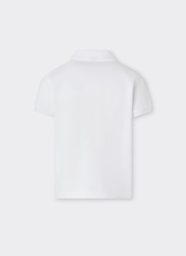 法拉利徽标有机棉 Polo 衫 Ferrari 法拉利徽标有机棉 Polo 衫 光学白 22760fK